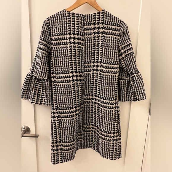 ZARA Tweed Printed Dress - Picture 3 of 4